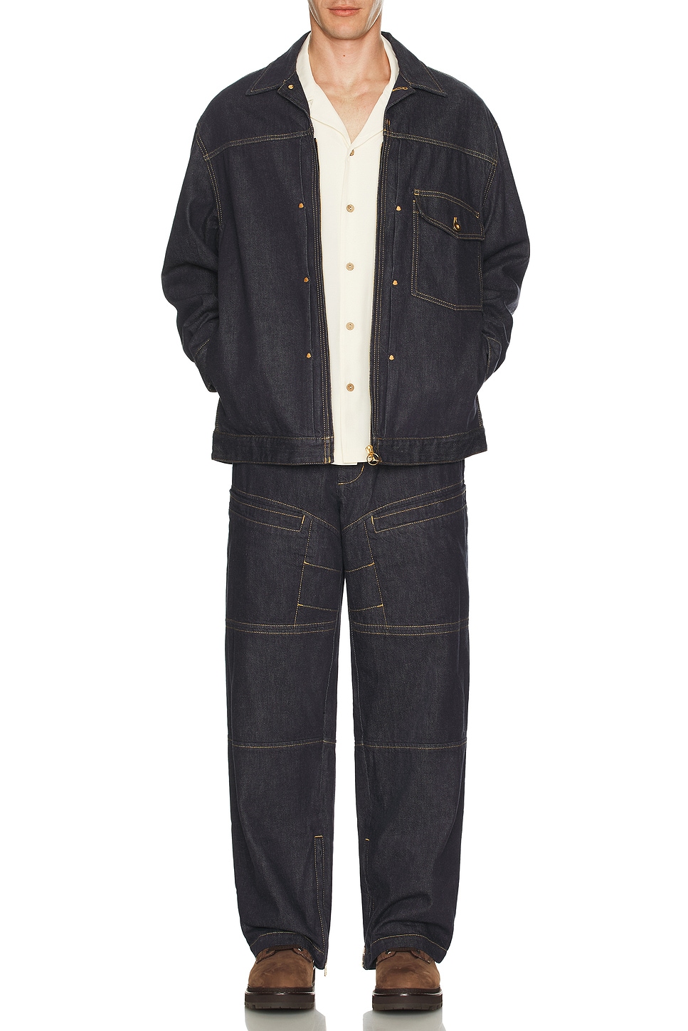 Image 1 of Moncler Genius X Mercedes Benz By Nigo Shirt in Baby Powder