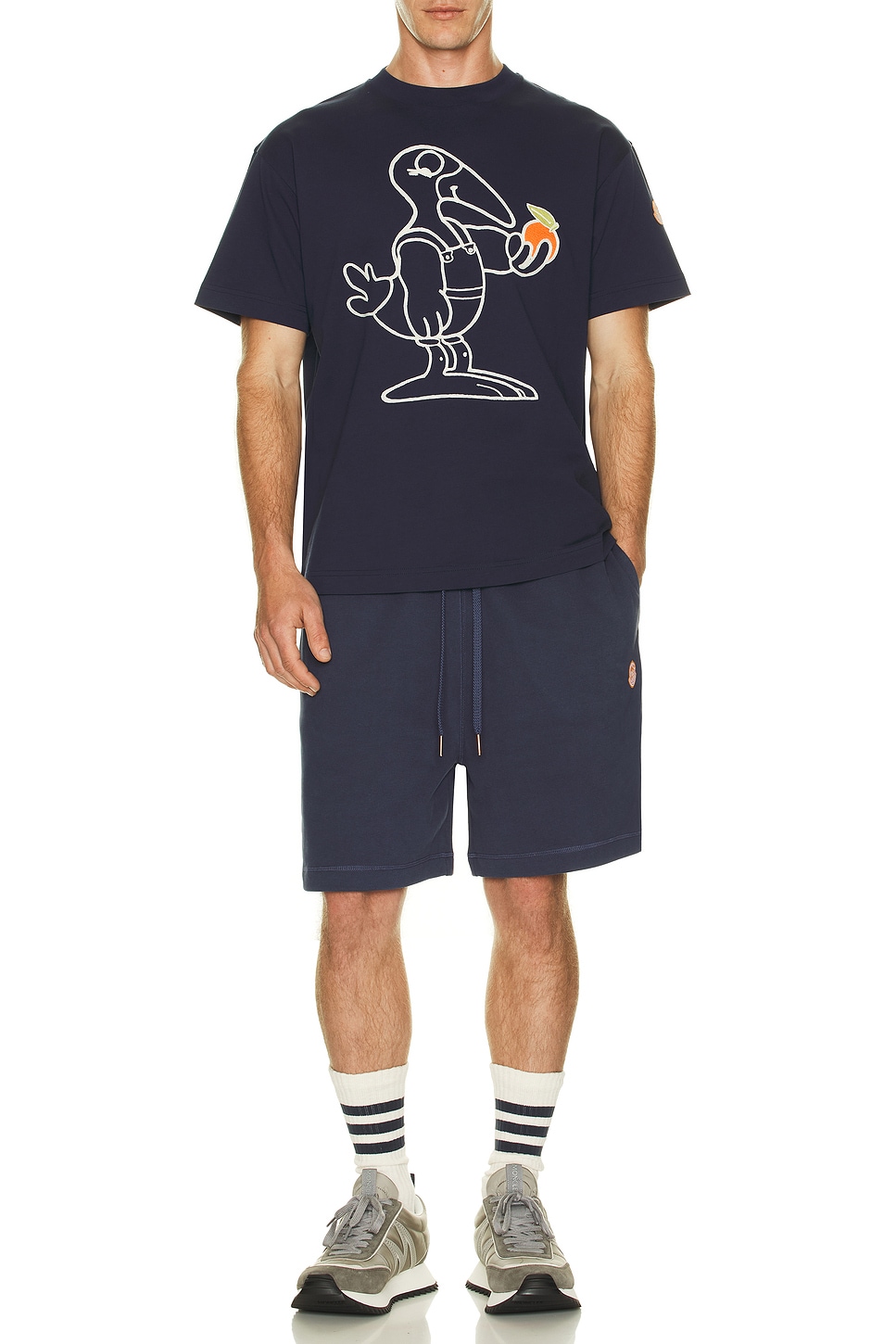 Image 1 of Moncler Genius X Gilga Farm By Donald Glover Short Sleeve T-shirt in Navy