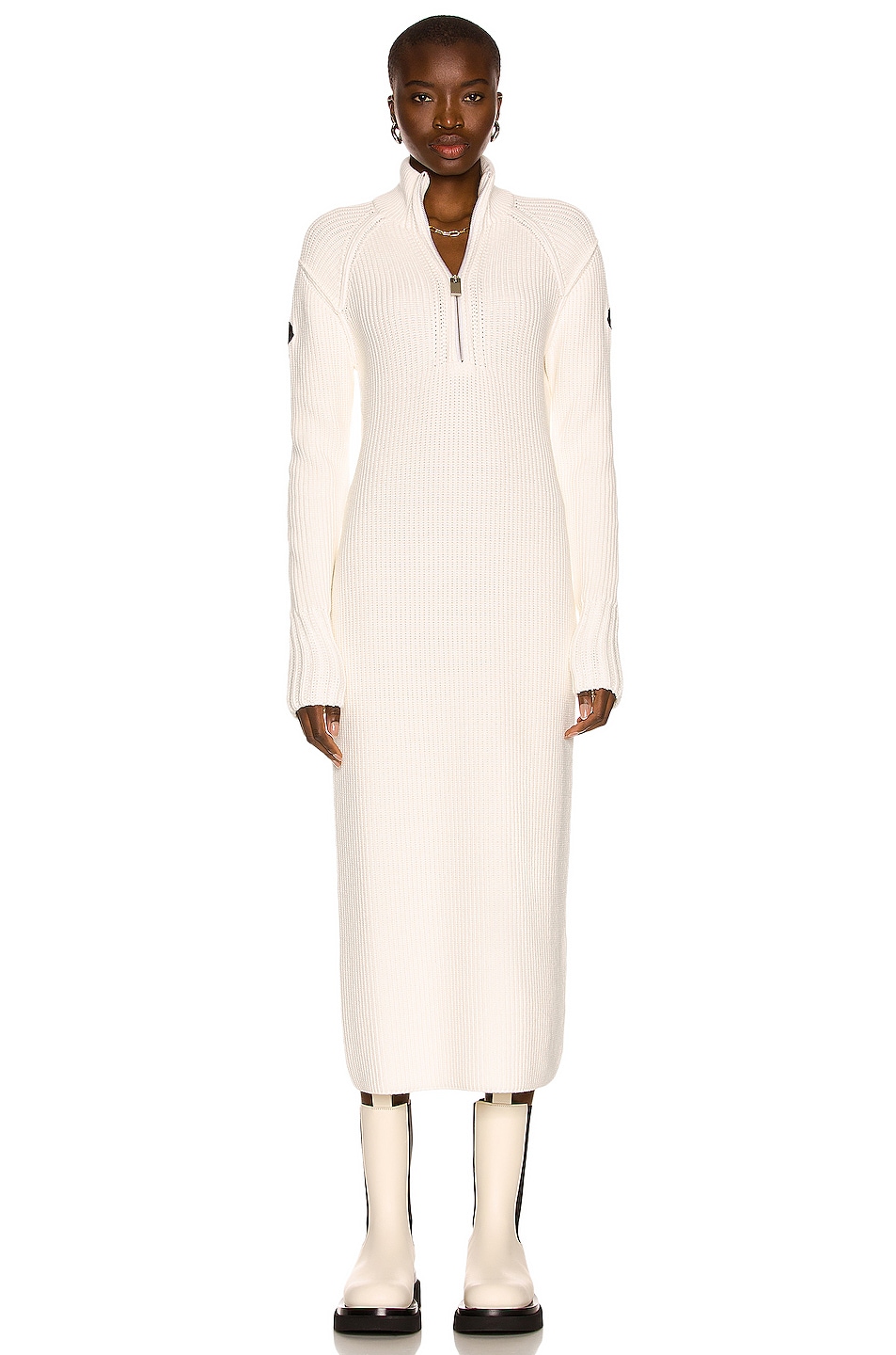Image 1 of Moncler Genius Moncler Alyx Long Sleeve Midi Dress in White