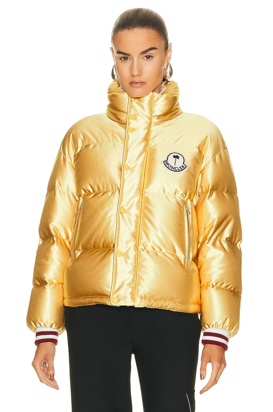 Image 1 of Moncler Genius x Palm Angels Keon Jacket in Gold
