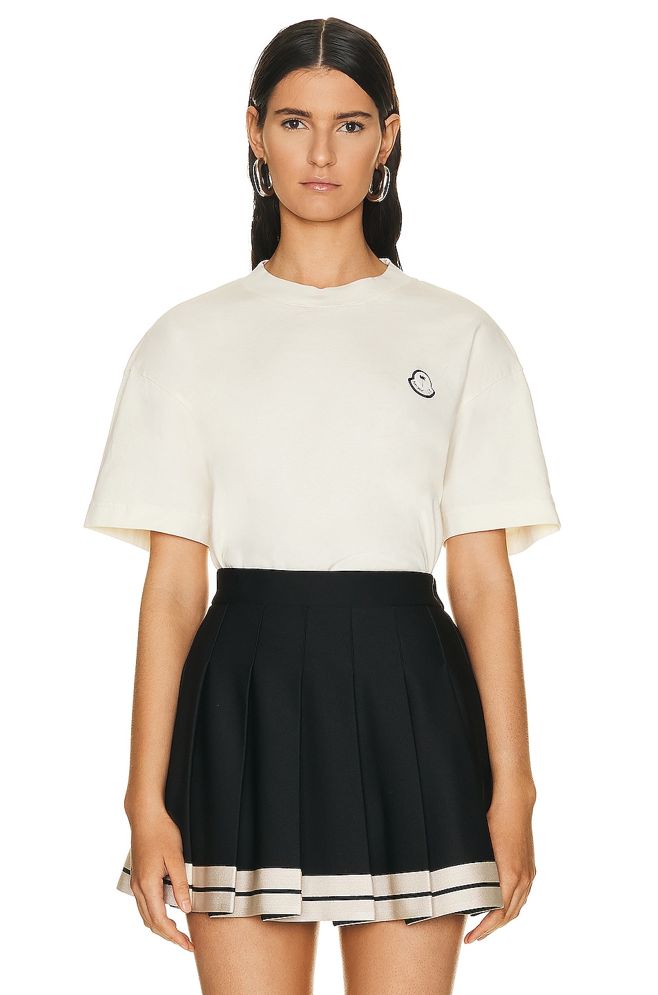 Image 1 of Moncler Genius x Palm Angels Short Sleeve T-Shirt in White