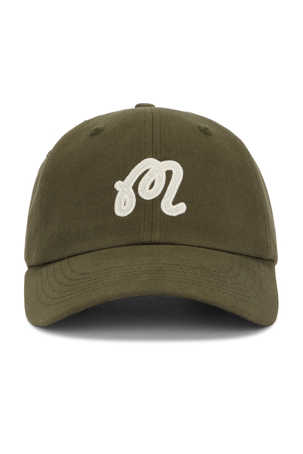 Washed Applique Hat in Olive
