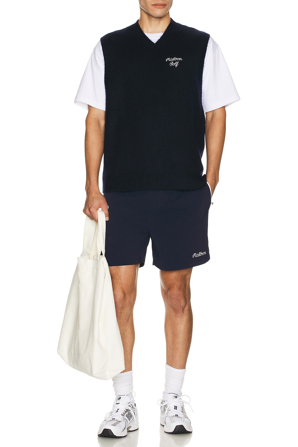 Image 1 of Malbon Golf Domenica Vest in Navy