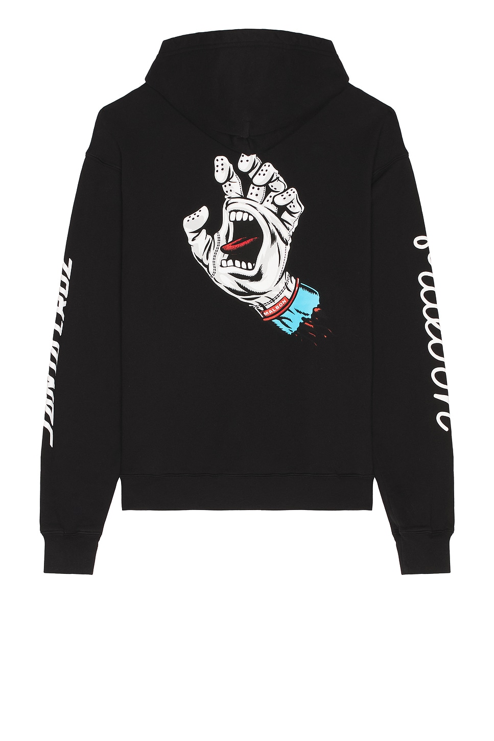 Image 1 of Malbon Golf x Santa Cruz Fesque Screaming Hand Hoodie in Black