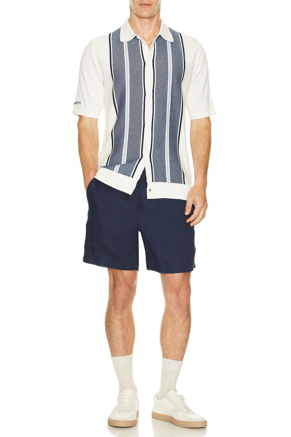 Image 1 of Malbon Golf Jude Knit Polo in Ivory