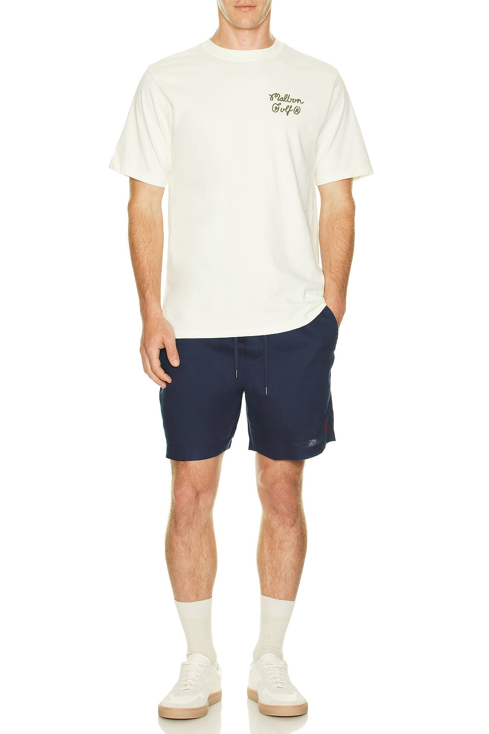 Image 1 of Malbon Golf Sportiva Tee in Cream