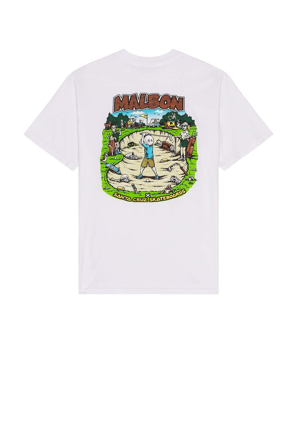 Image 1 of Malbon Golf x Santa Cruz Bermuda Bunker Tee in White