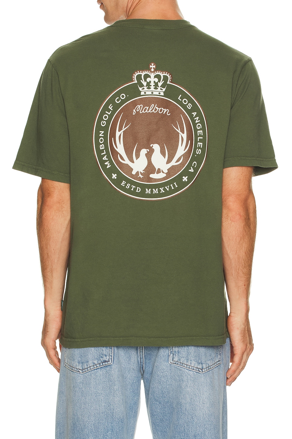 Image 1 of Malbon Golf Oakwood T-shirt in Olivine