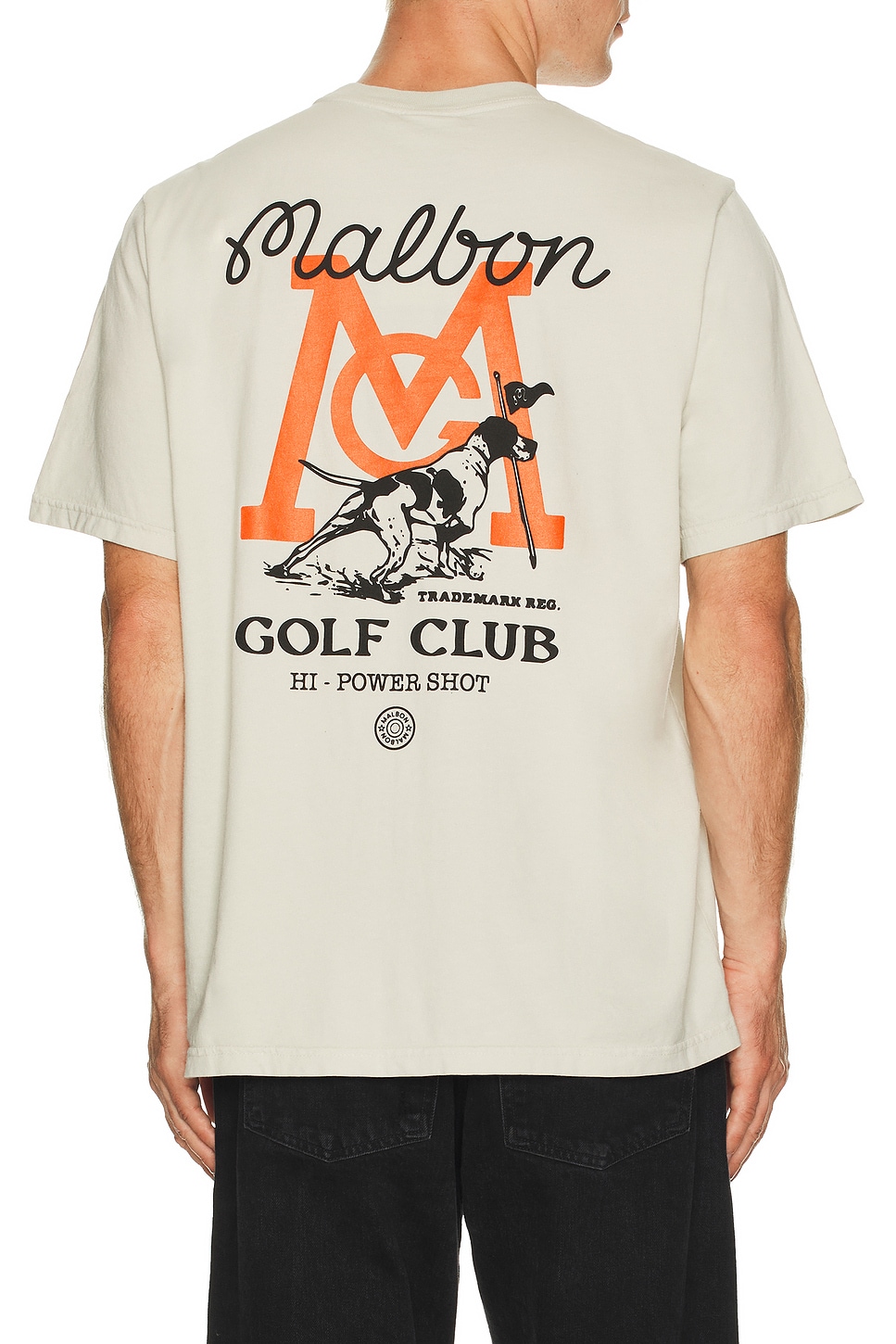 Image 1 of Malbon Golf Bermuda Hi-Power Shot Tee in Ivory