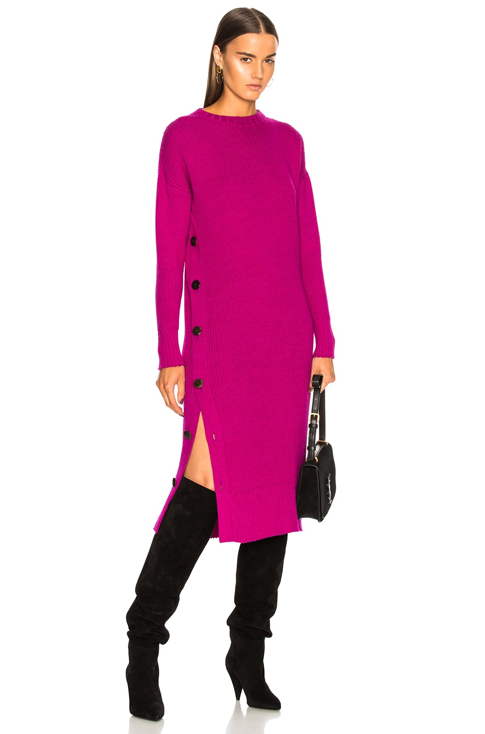 Image 1 of Mara Hoffman Fayre Sweater Dress in Raspberry