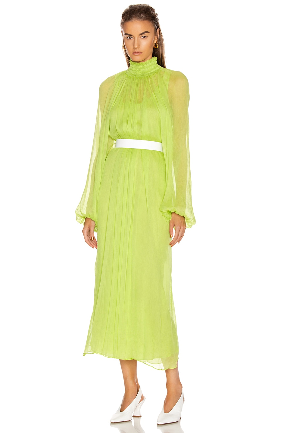Image 1 of Mara Hoffman Edmonia Dress in Lime