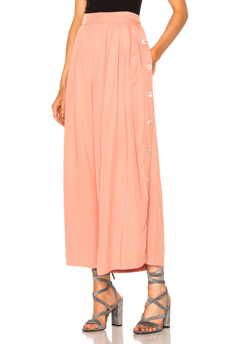 Image 1 of Mara Hoffman Button Side Pant in Apricot