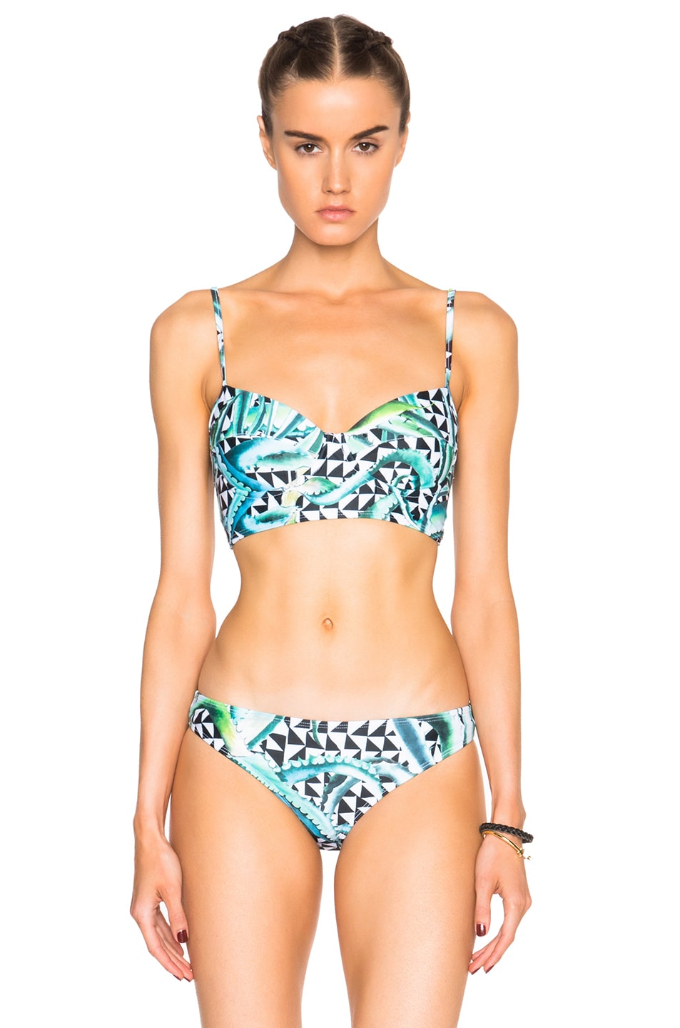 Image 1 of Mara Hoffman Aloe Underwire Bikini Top in Green