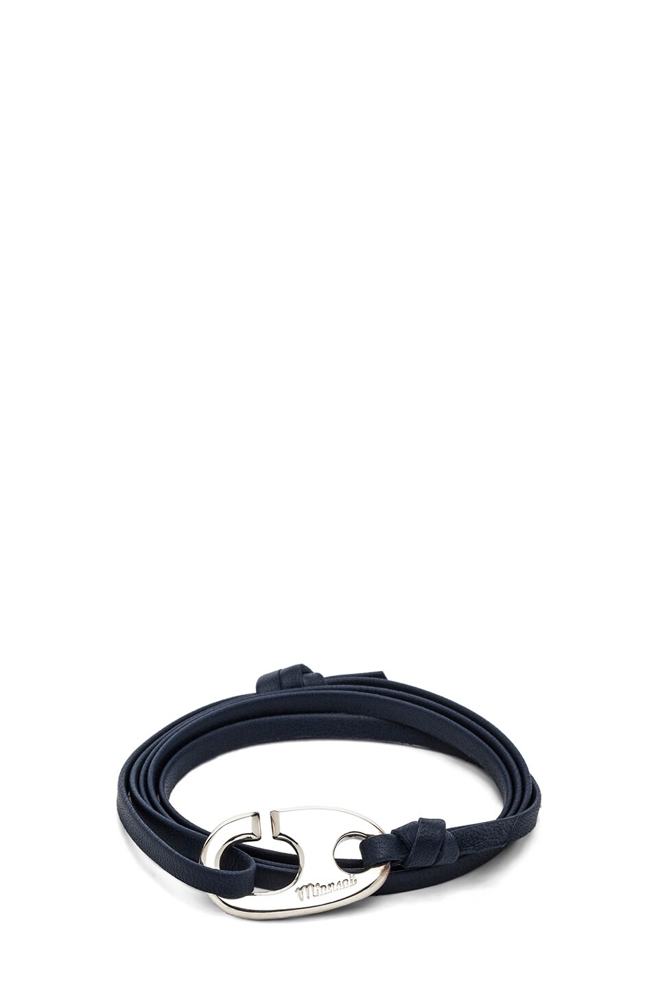 Image 1 of Miansai Brummel Hook Bracelet in Navy& Silver