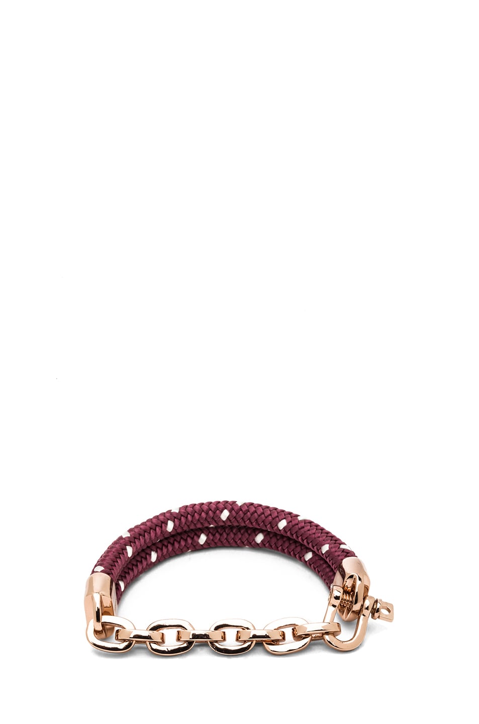 Image 1 of Miansai Karoo Chain on Rope Bracelet in Rose & Burgundy