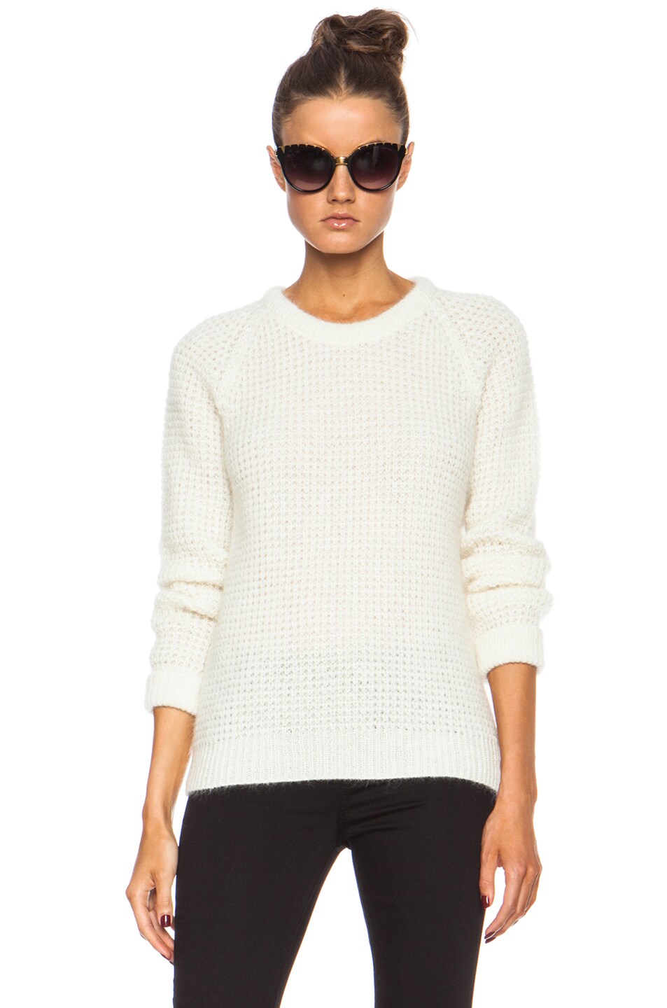 Image 1 of M.i.h Jeans Waffle Sweater in Vanilla