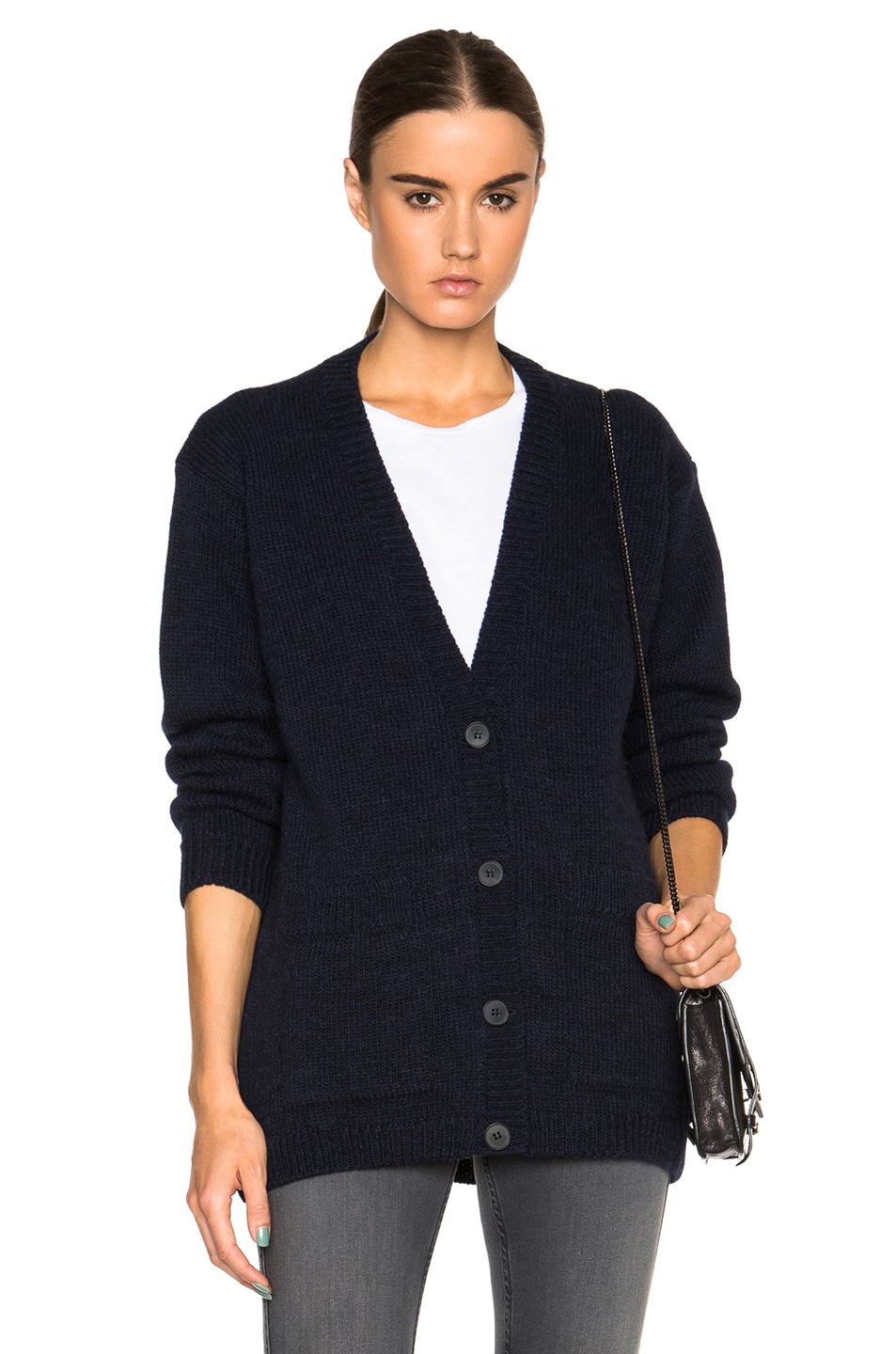 Image 1 of M.i.h Jeans Guernsey Cardigan in Navy
