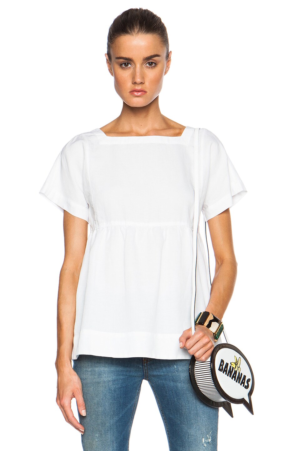 Image 1 of M.i.h Jeans Caraco Top in White
