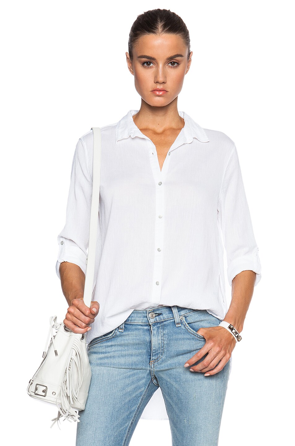Image 1 of M.i.h Jeans Petal Top in Soft White