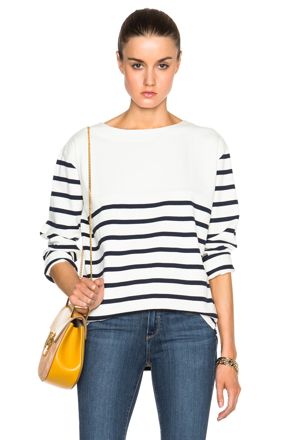 Image 1 of M.i.h Jeans Slouch Breton Top in Cream Stripe