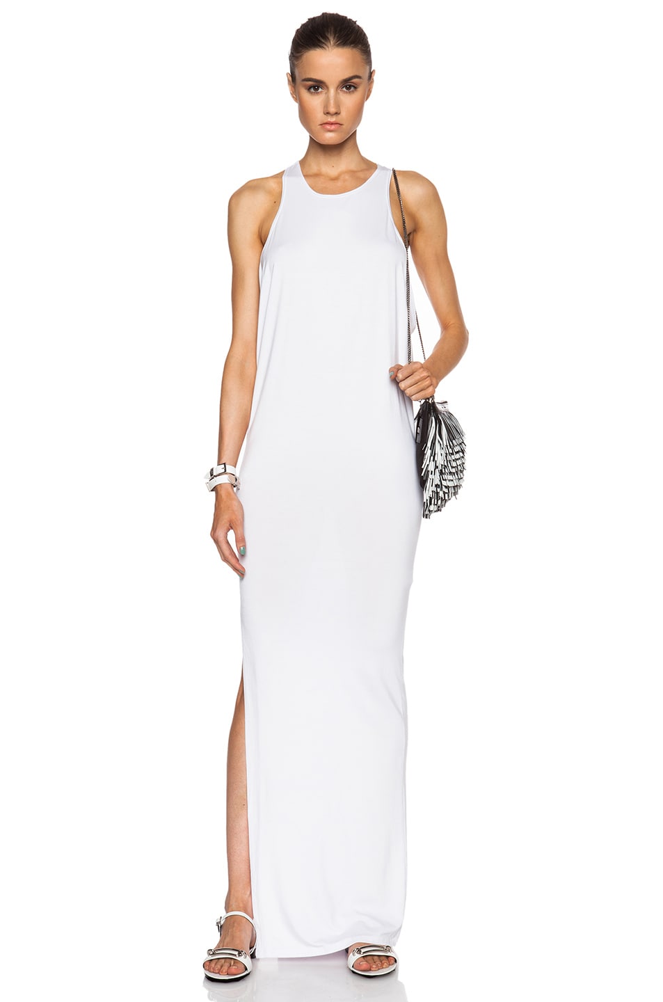 Image 1 of MIKOH High Neck Maxi Dress with Side Slit in Foam