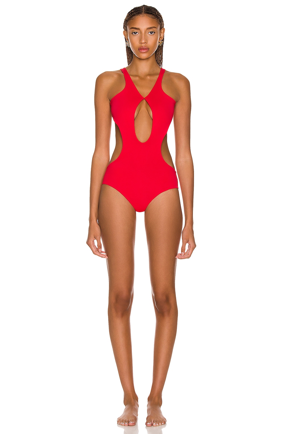 Image 1 of MAXIMILIAN DAVIS Streamline Swimsuit in Bright Red