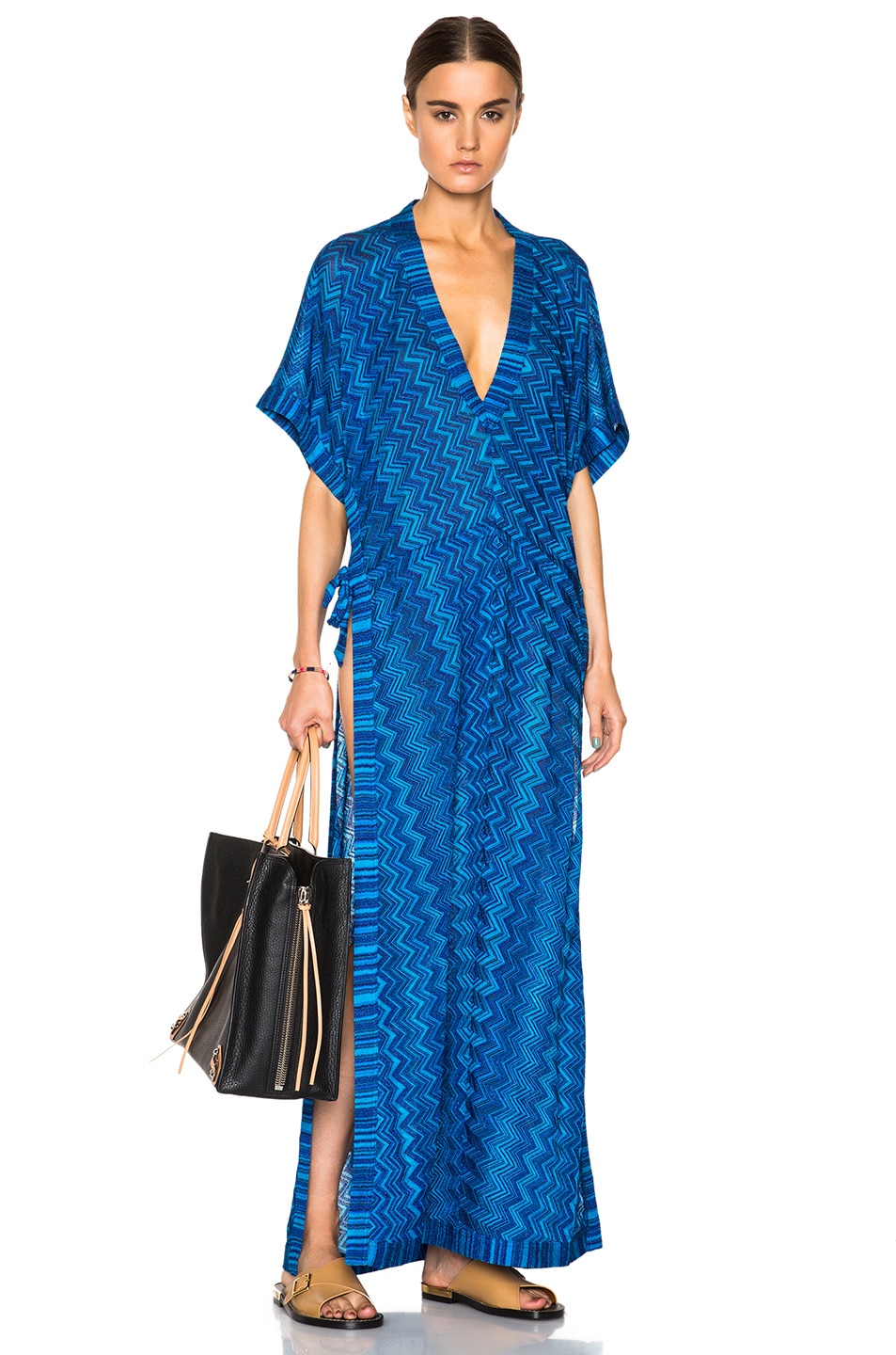 Image 1 of Missoni Mare Maxi Caftan Dress in Blue