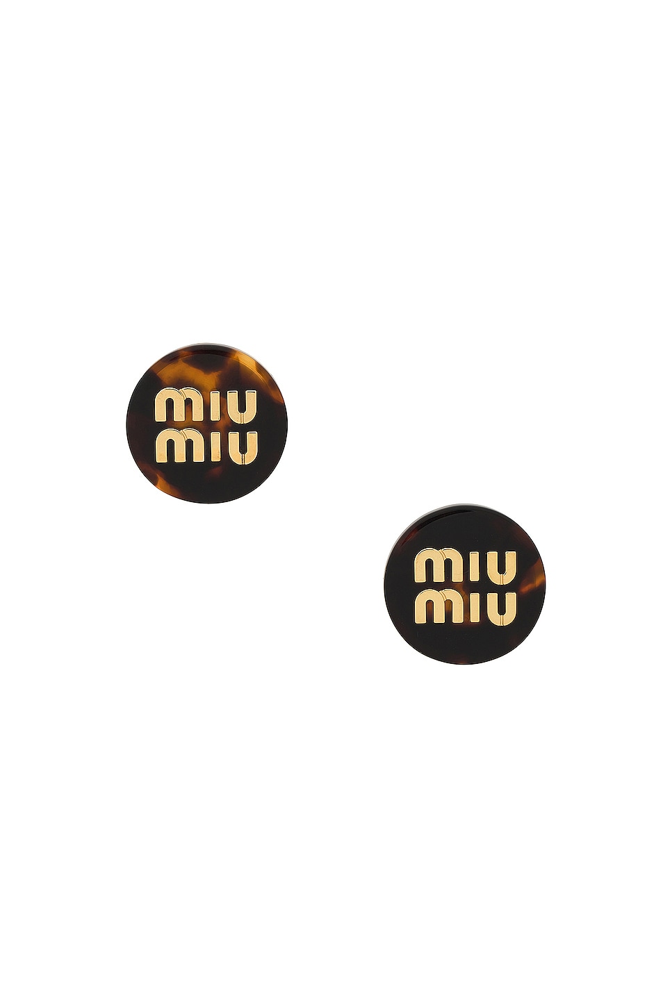 Image 1 of Miu Miu Earrings in Oro Tartaruga