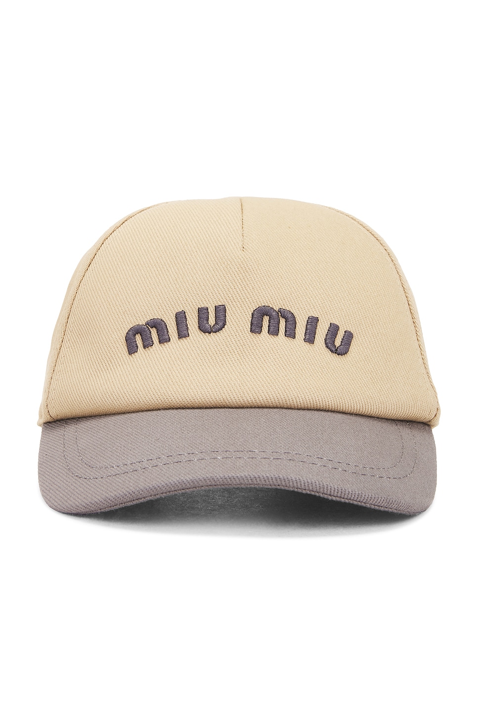 Miu Miu Baseball Hat In Sabbi & Marmo