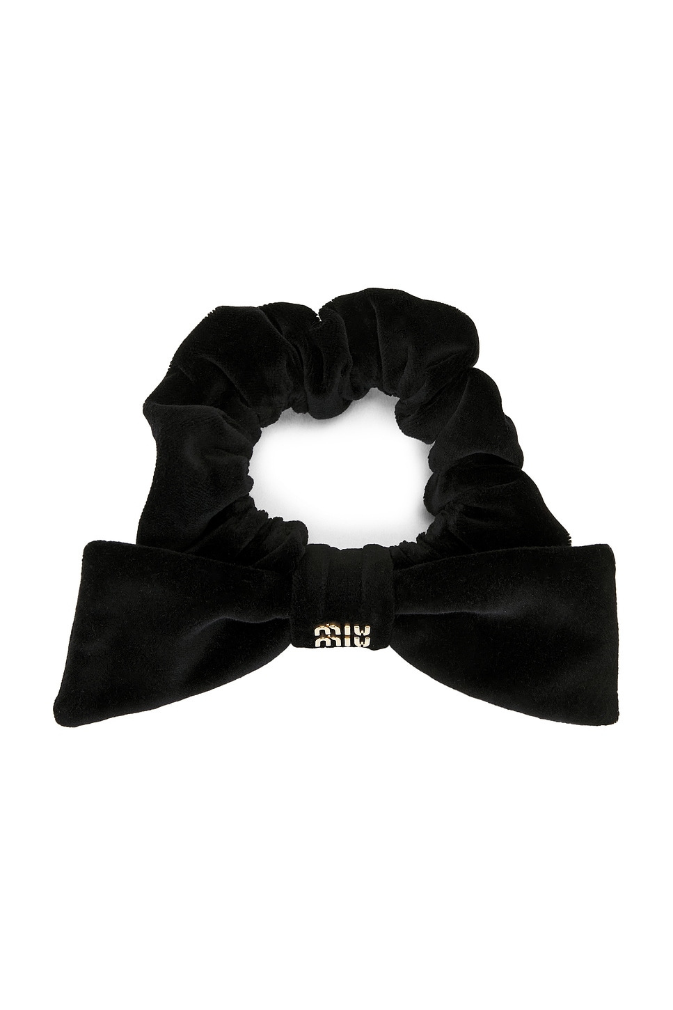 Miu Miu Velluto Scrunchie In Black
