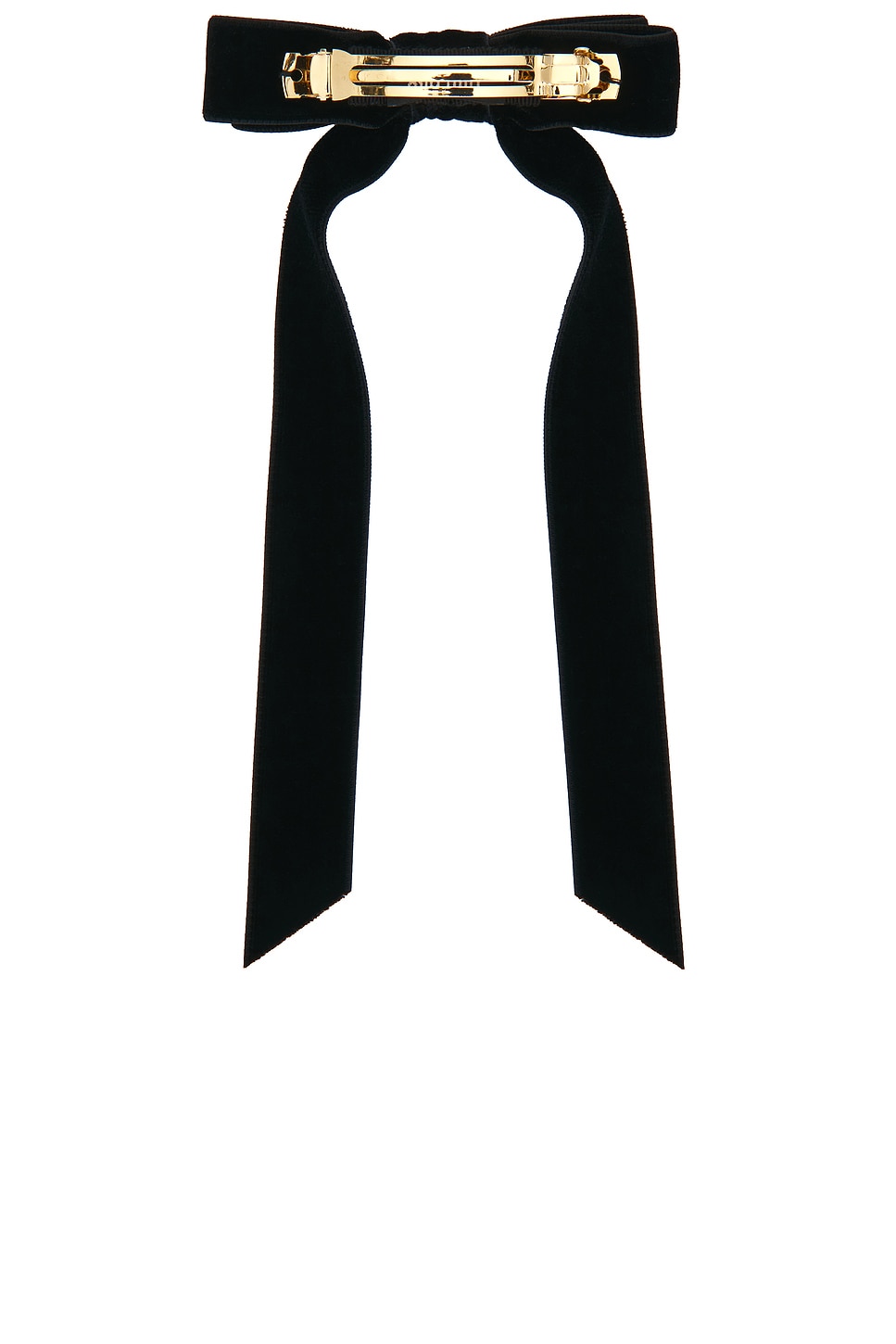 Miu Miu Velluto Hair Clip In Black