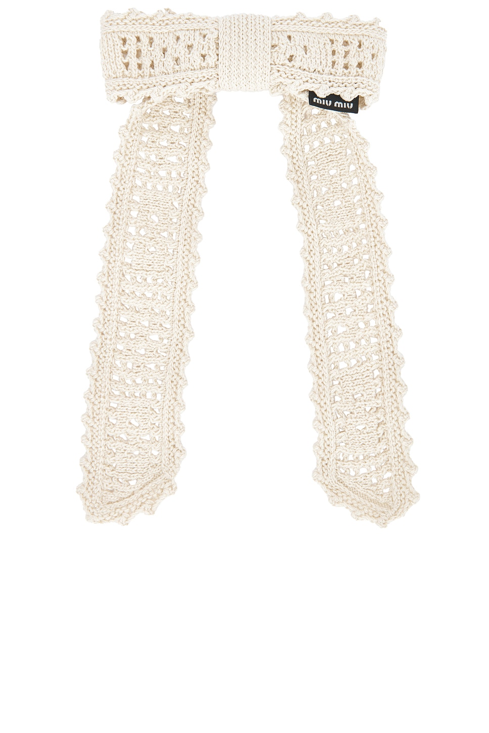 Miu Miu Crochet Filet Bow Beret Hair Clip