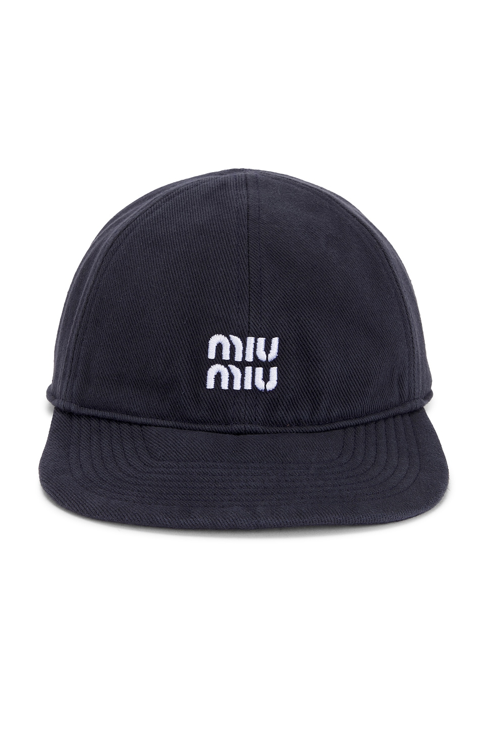 Miu Miu Denim Washed Baseball Cap