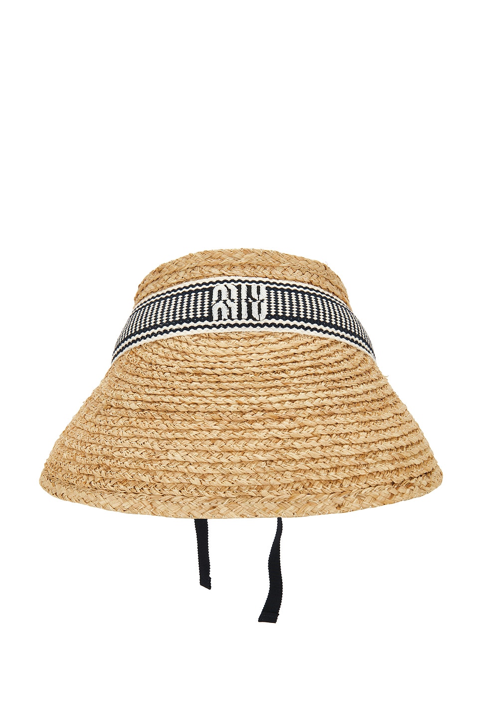 Miu Miu Rafia Nastro Visor Hat