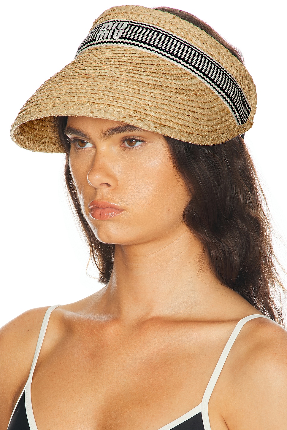 Miu Miu Rafia Nastro Visor Hat | Thumbnail 2