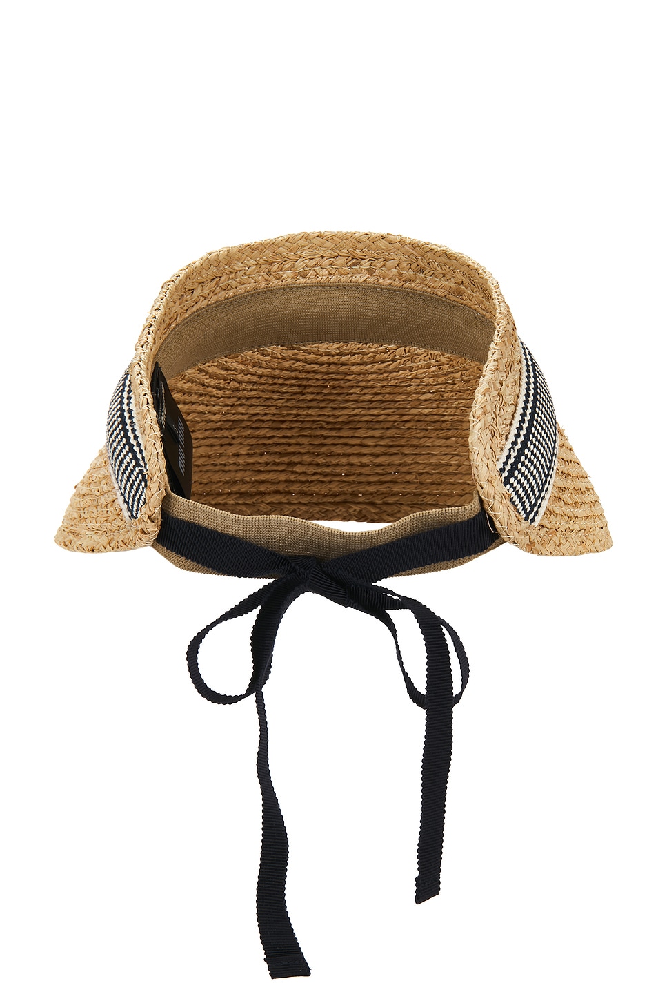 Miu Miu Rafia Nastro Visor Hat | Thumbnail 3