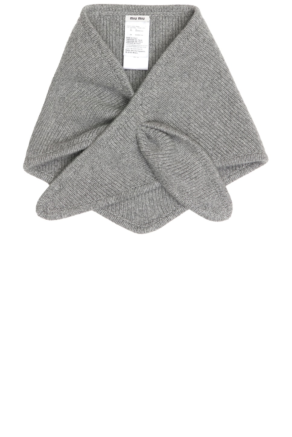 Miu Miu Cashmere Wool Scarf in Grey