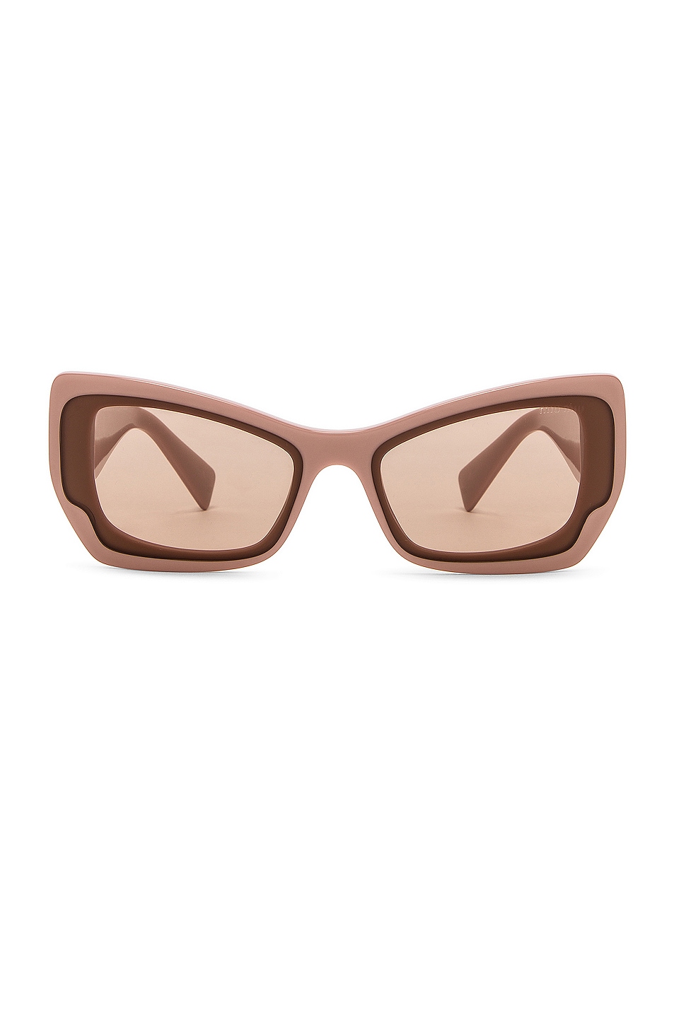 Image 1 of Miu Miu Bold Geometric Sunglasses in Pink Transparent
