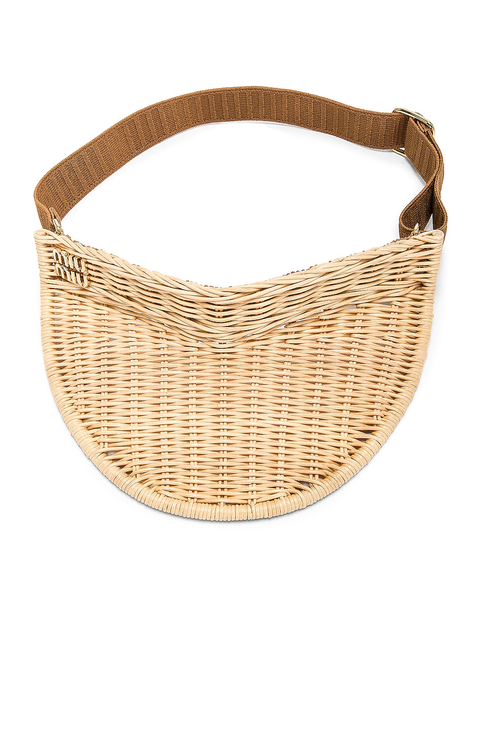 Raffia Visor in Beige