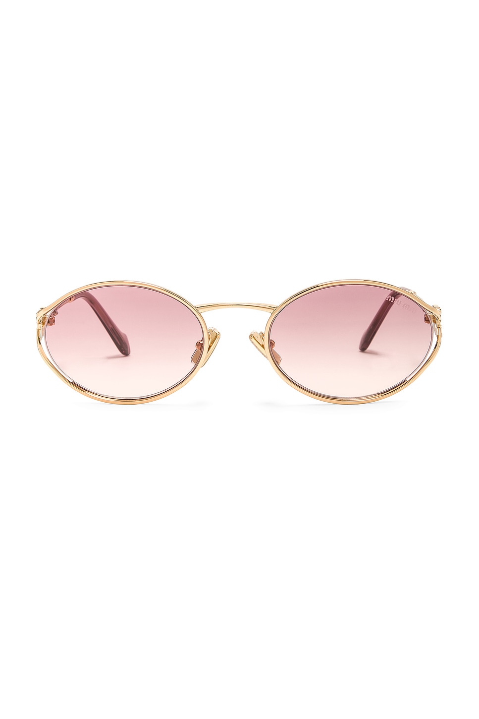 Oval Sunglasses in Gold/Brown