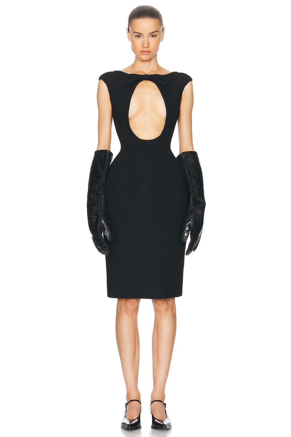 Miu Miu - Natte Front Cut Out Midi Dress | Plush