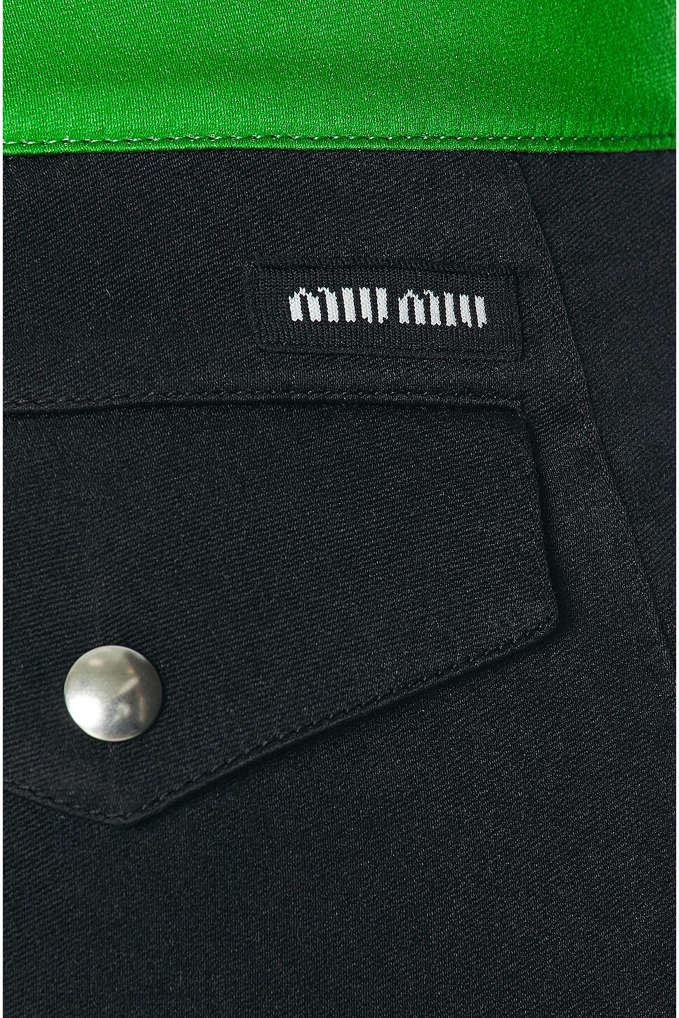 Image 5 of Miu Miu Bermuda Short in Nero & Erba