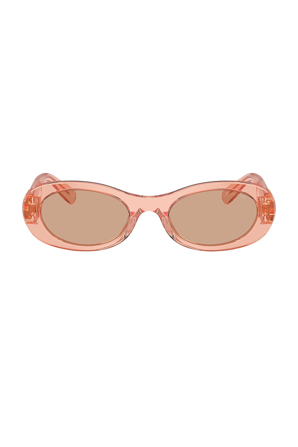 Translucent Oval Sunglasses in Pink