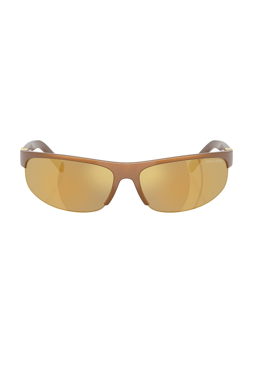 Shield Sunglasses in Metallic Gold