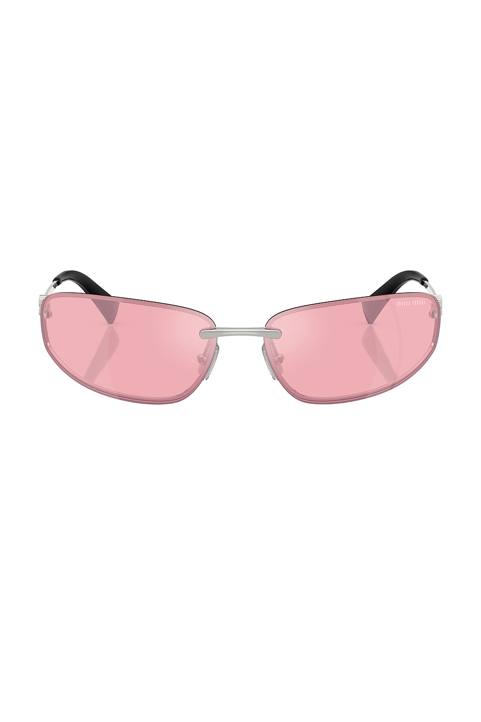 Rectangular Sunglasses in Metallic Silver