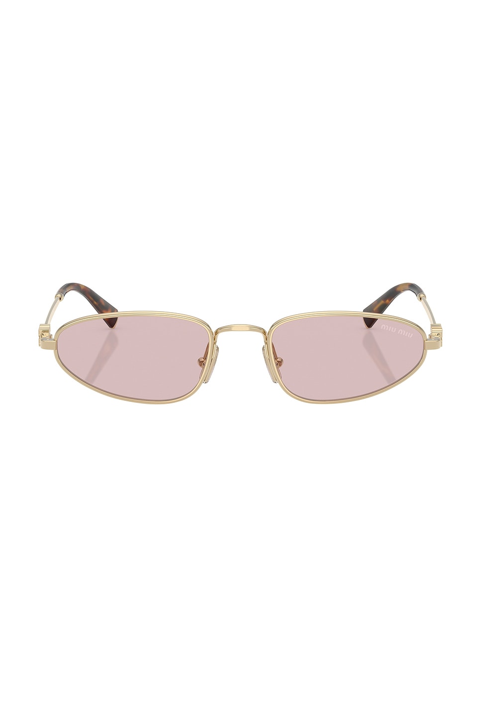 Narrow Sunglasses in Metallic Gold
