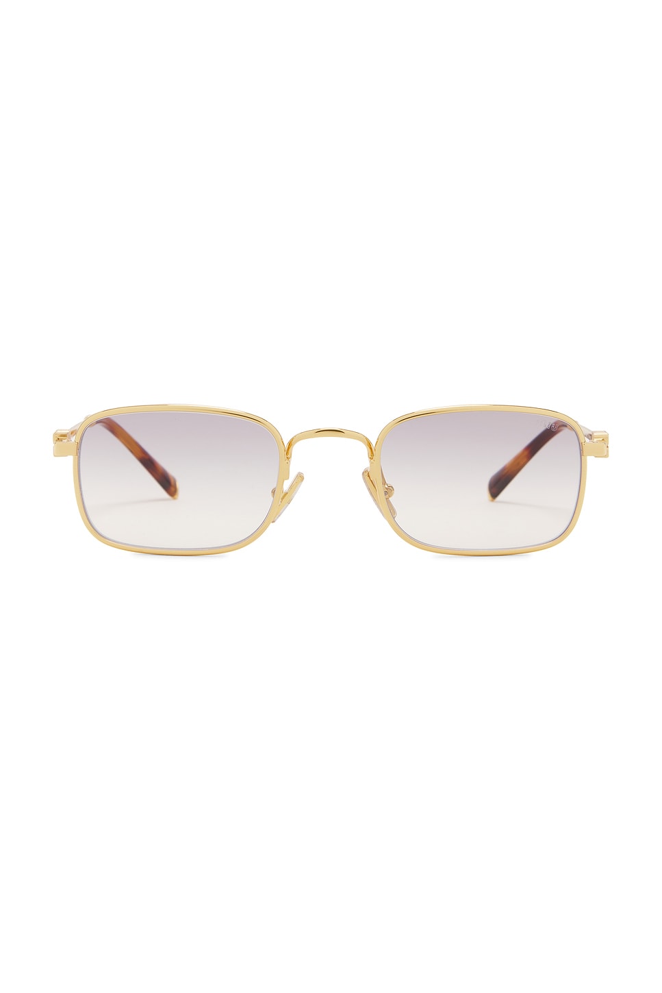 Rectangular Sunglasses in Metallic Gold