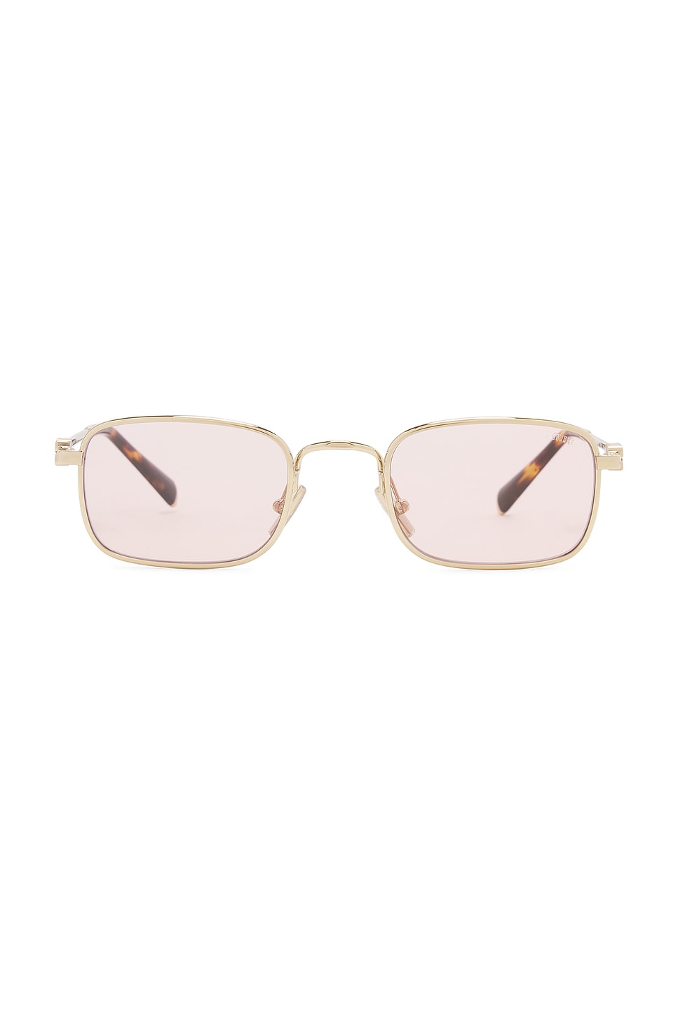 Rectangular Sunglasses in Metallic Gold