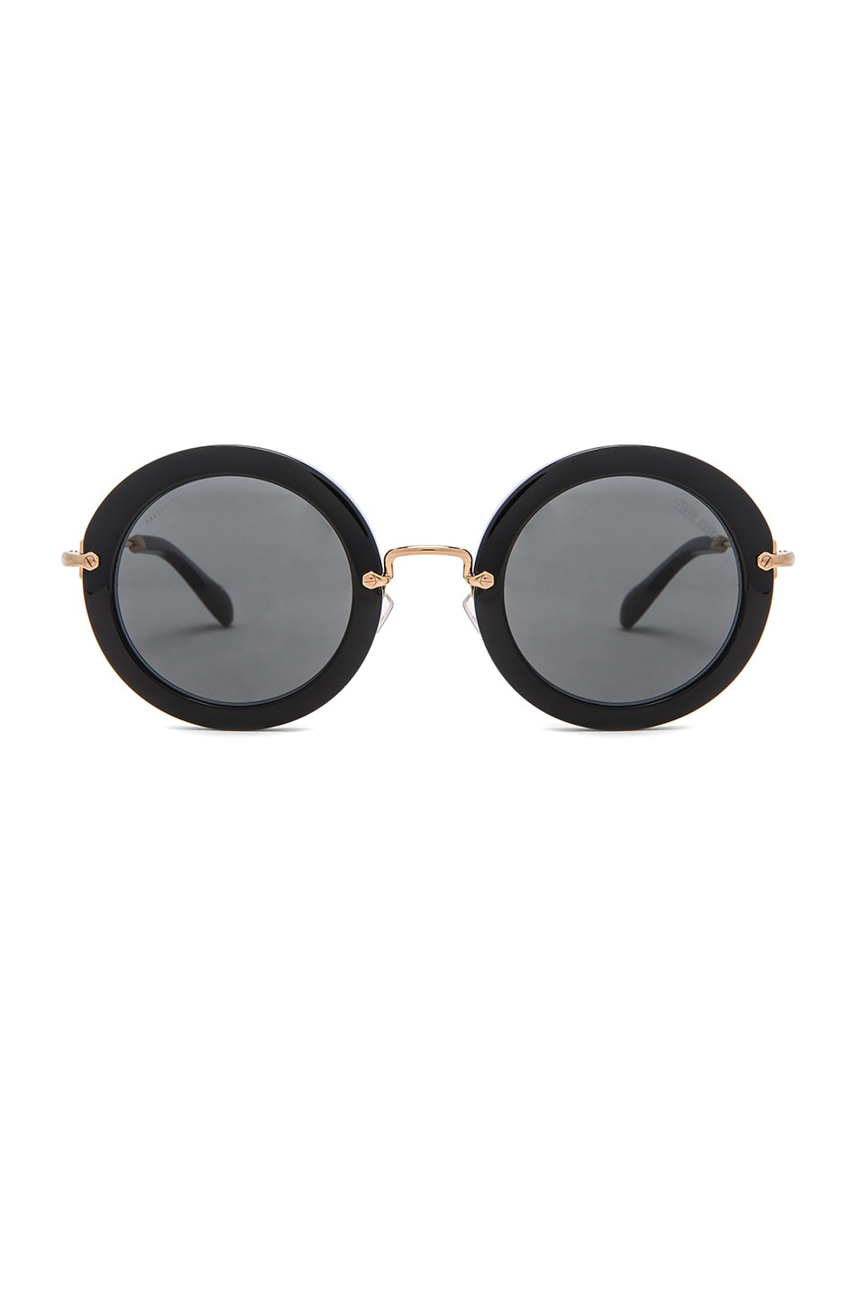 Image 1 of Miu Miu Circle Sunglasses in Black