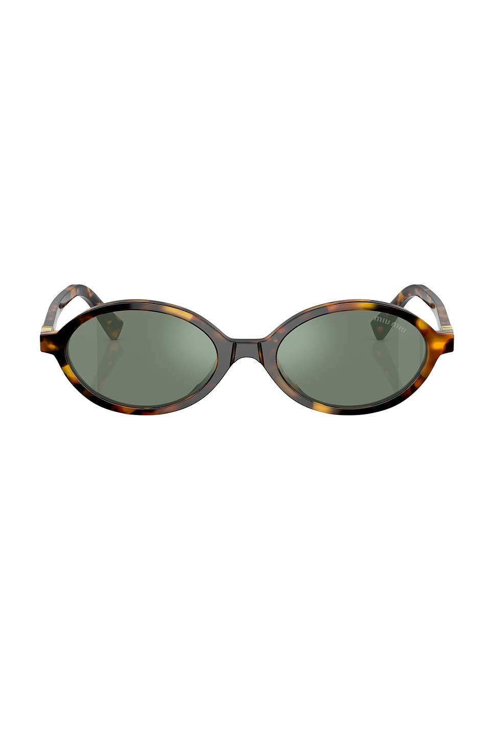 Miu Miu Regard Oval-frame Sunglasses In Brown